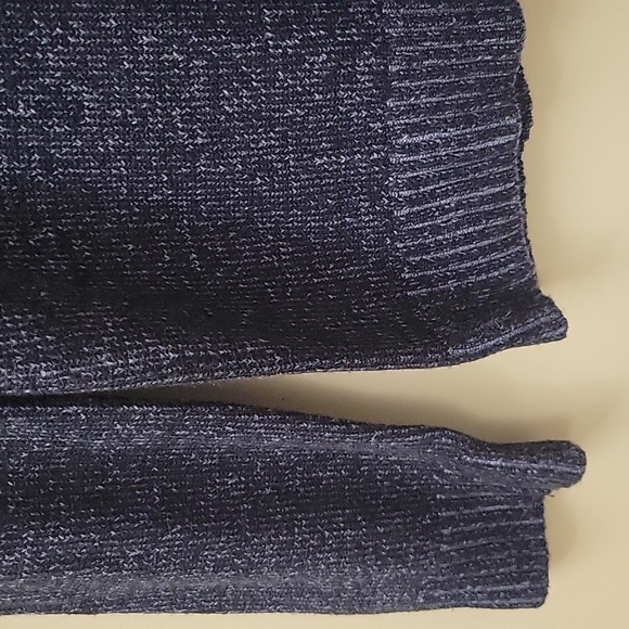 Guess Dark Navy Textured Zip Funnel-Neck Sweater - Picture 3 of 8